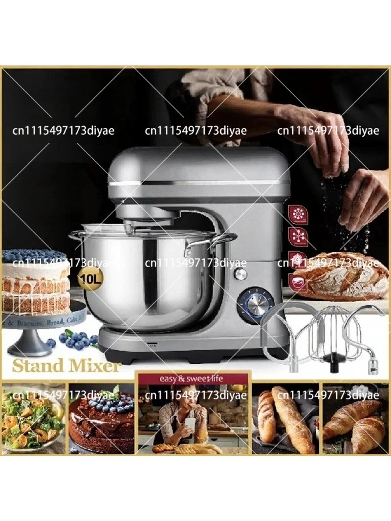 11L Large Capacity Planetary Food Mixer for Cake Bread Dough, Electric Stand Mixer for Home Kitchen Baking