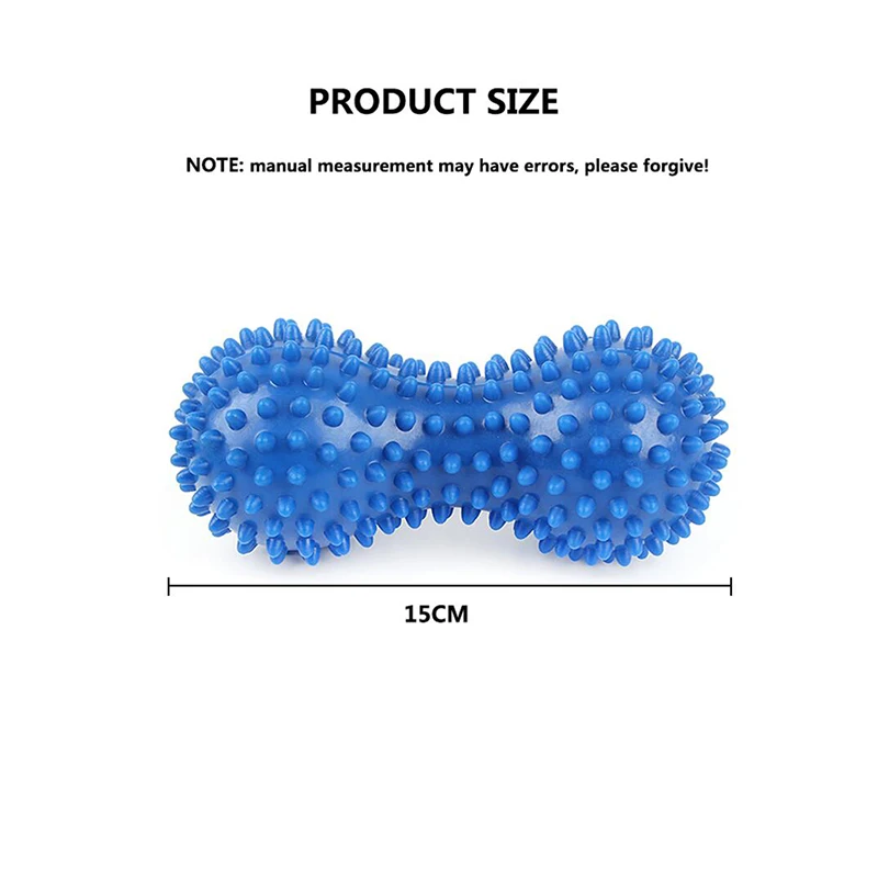 Orzeszki ziemne podwójne Lacrosse kolczasta piłka uchwyt treningowy ból mięśni stres masażer do stóp wałek relaksacyjny kulki mięśniowo-powięziowe