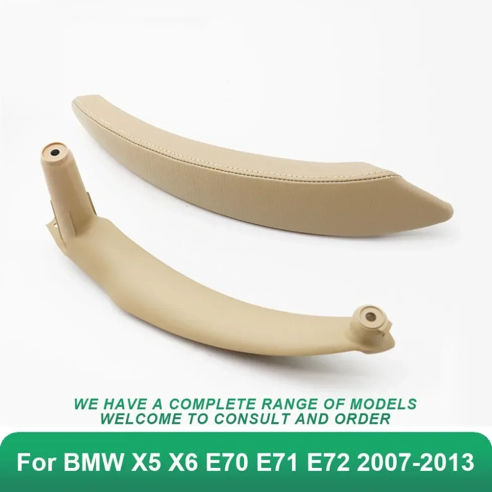 

Interior Car Left Right Passenger Door Handle Leather Cover Trim Replacement For BMW X5 X6 E70 E71 E72 2007-2013