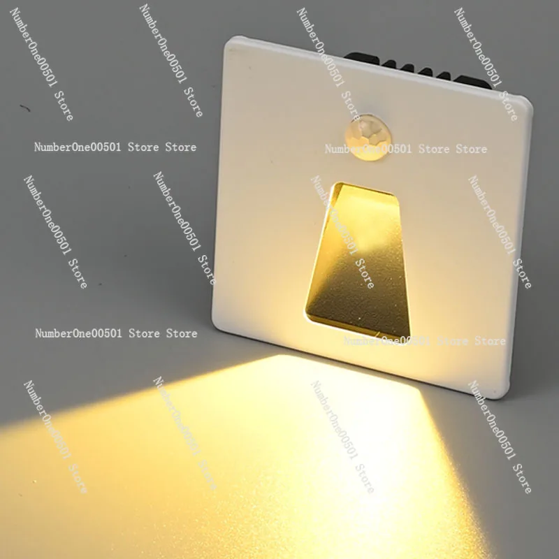 86 Recessed Magnetic Kick Light Human Motion Sensor Step Light for Stairs Hallway