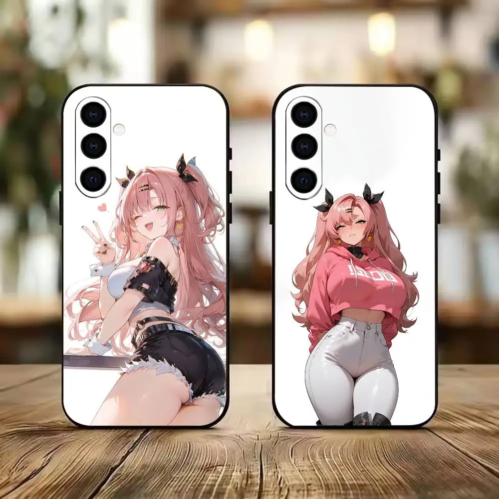 ZZZ beauty N-Nicole Demara Black Soft Silicone Phone Case for Samsung A73 20,21,22,31,32,52,53,72