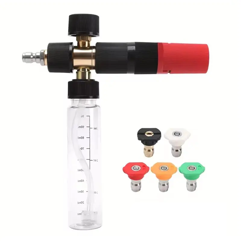 abqb-foam-cannon-kit-1-4-quick-connect-compact-featuring-5-pressure-washer-nozzle-tips-premium-plastic-body