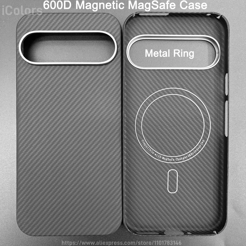 

Magnetic Carbon Fiber Case For Google Pixel 9 Pro XL /9 Pro/9 Magsafe Case Aramid Fiber Cover for Google Lightweight Case