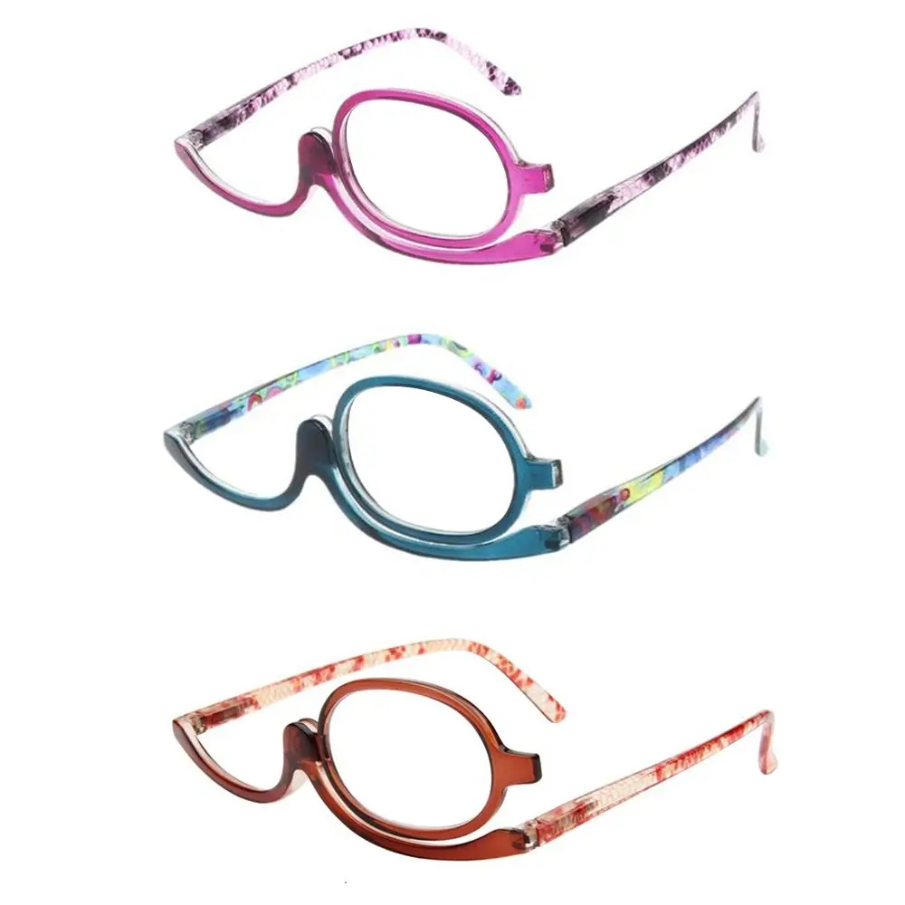 Portable Vision Care +1.50~+4.0 Diopter Cosmetic Glasses Rotating Makeup Reading Glasses Magnifying Glasses Folding Eyeglasses