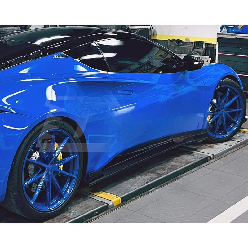 High Quality Ocean Design Dry Carbon Fiber Side Lower Lip Side Skirt Auto Exterior Tuning Accessories For Lotus Emira
