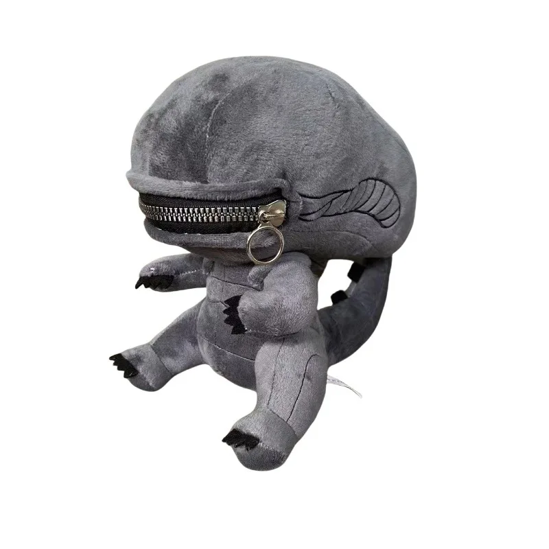 Alien Xenomorph Zipper Mouth Plush Doll Kawaii Xenomorph Hybrid Plush Pillows Stuffed Toys Cartoon Trendy Toy Birthday Gifts