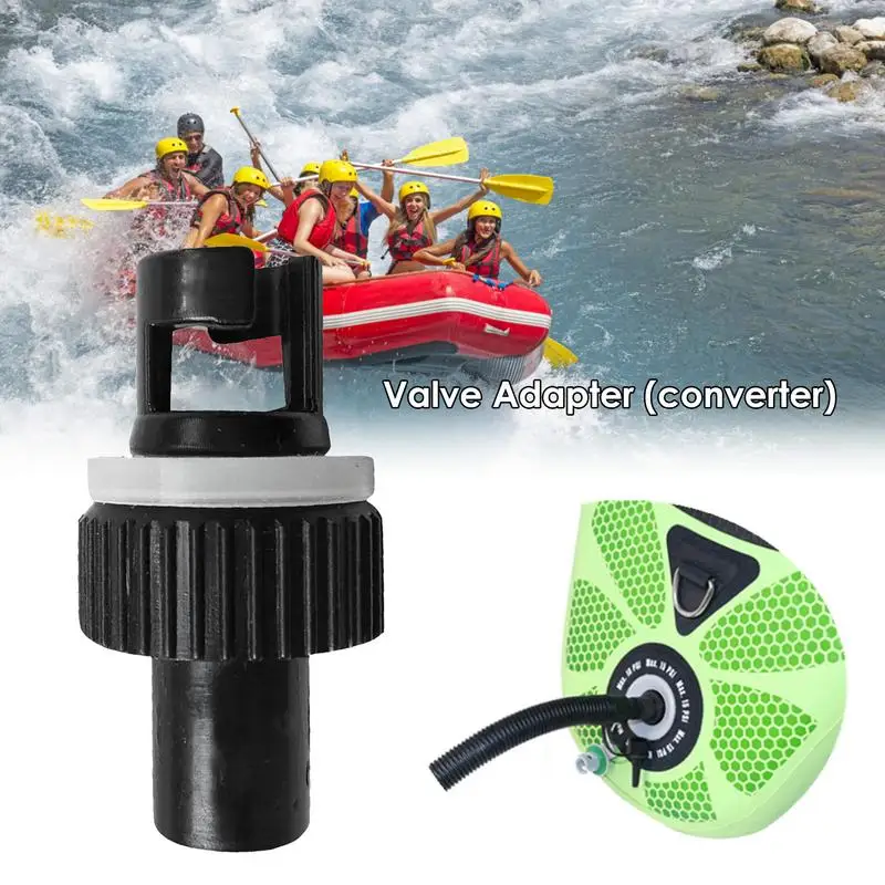 2024 New Air Valve Cover Screw Hose Adapter Connector For Inflatable Boat Fishing Kayak Boat Pedal Pump Nozzle Black Pressure