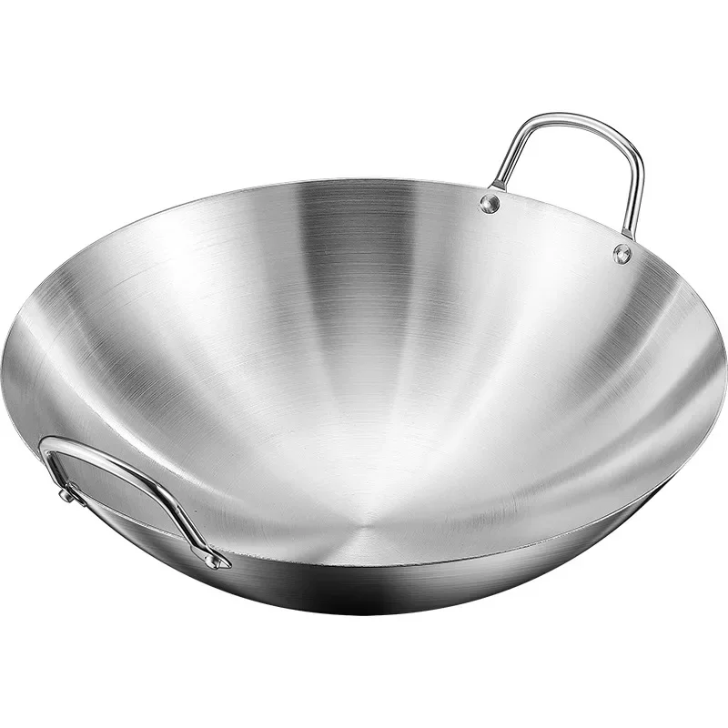 80cm Commercial Cooking pot non stick wok pan Stainless steel frying pan pots and pans cookware Kitchen accessories Frying pan