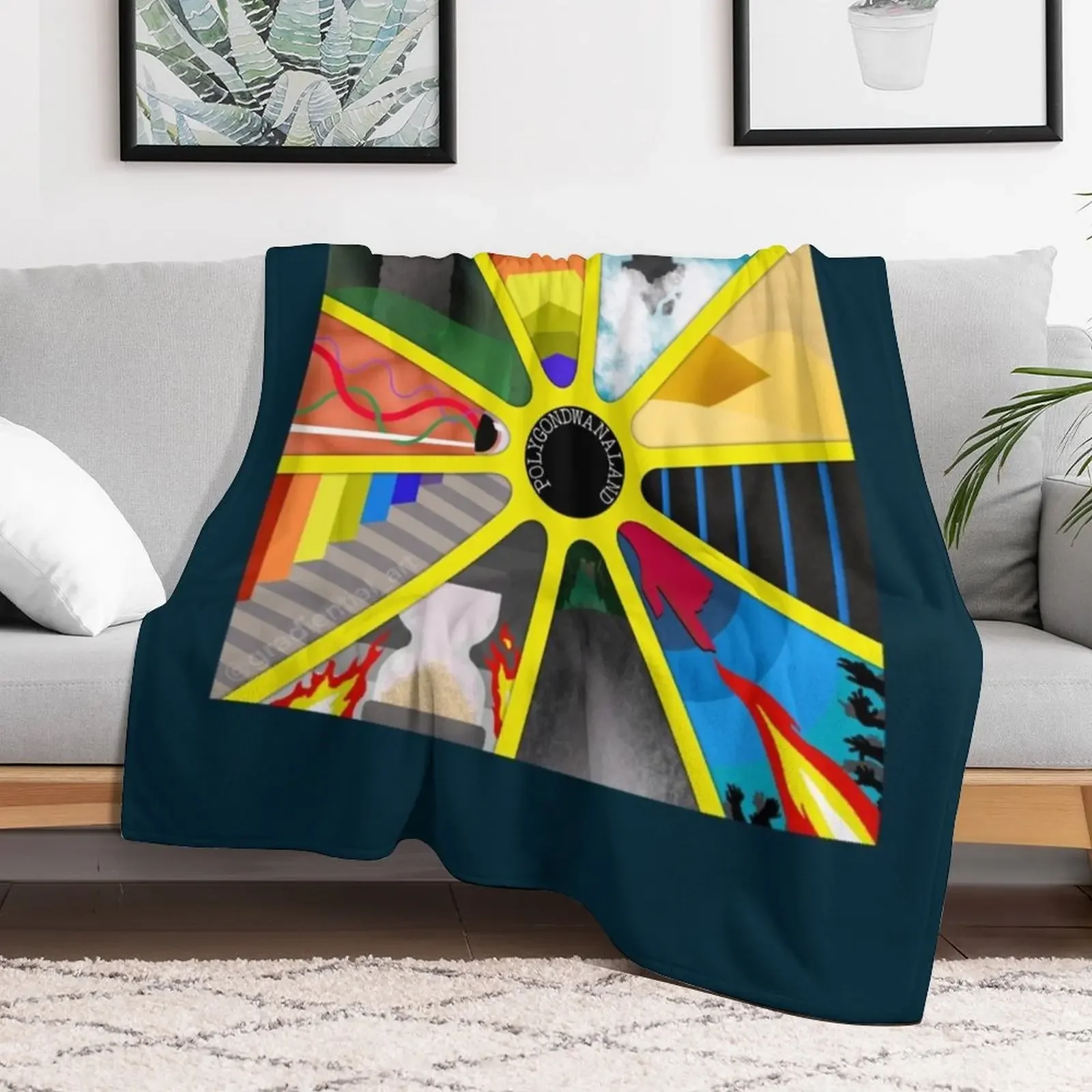 King Gizzard And The Lizard Wizard Polygondwanaland Minimal Cover Throw Blanket Soft Comfort Blanket for Reading Watching TV