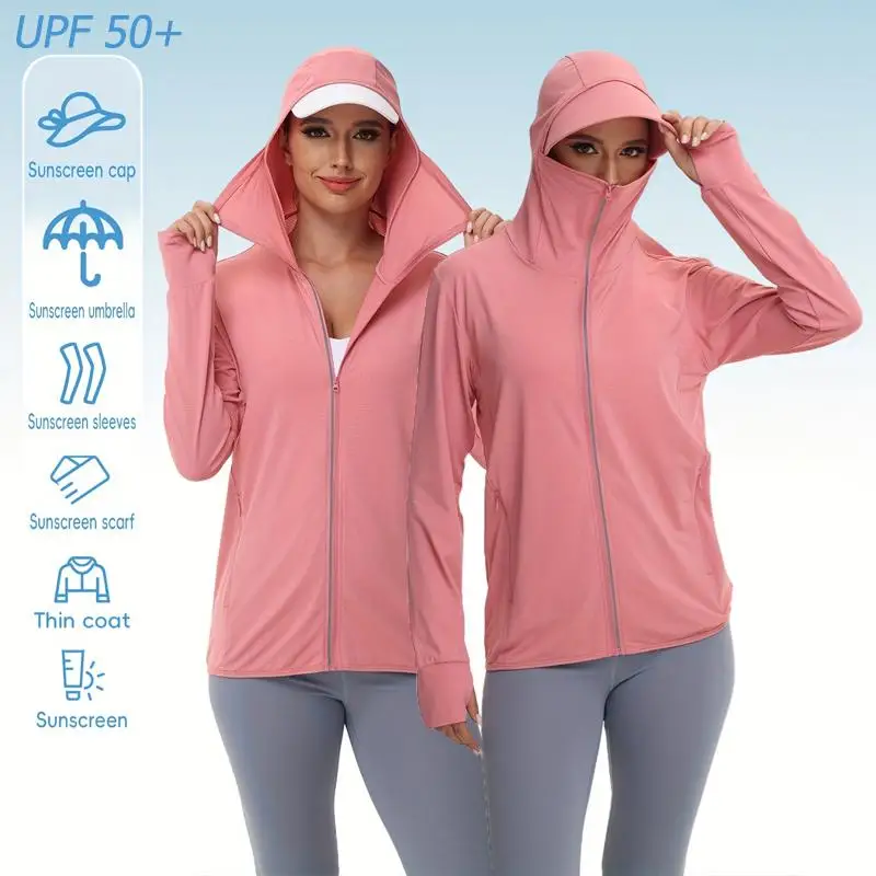 Ropa de protección solar UPF50 + para hombre y mujer, chaquetas transpirables de manga larga Anti ultravioleta, adecuadas para el verano