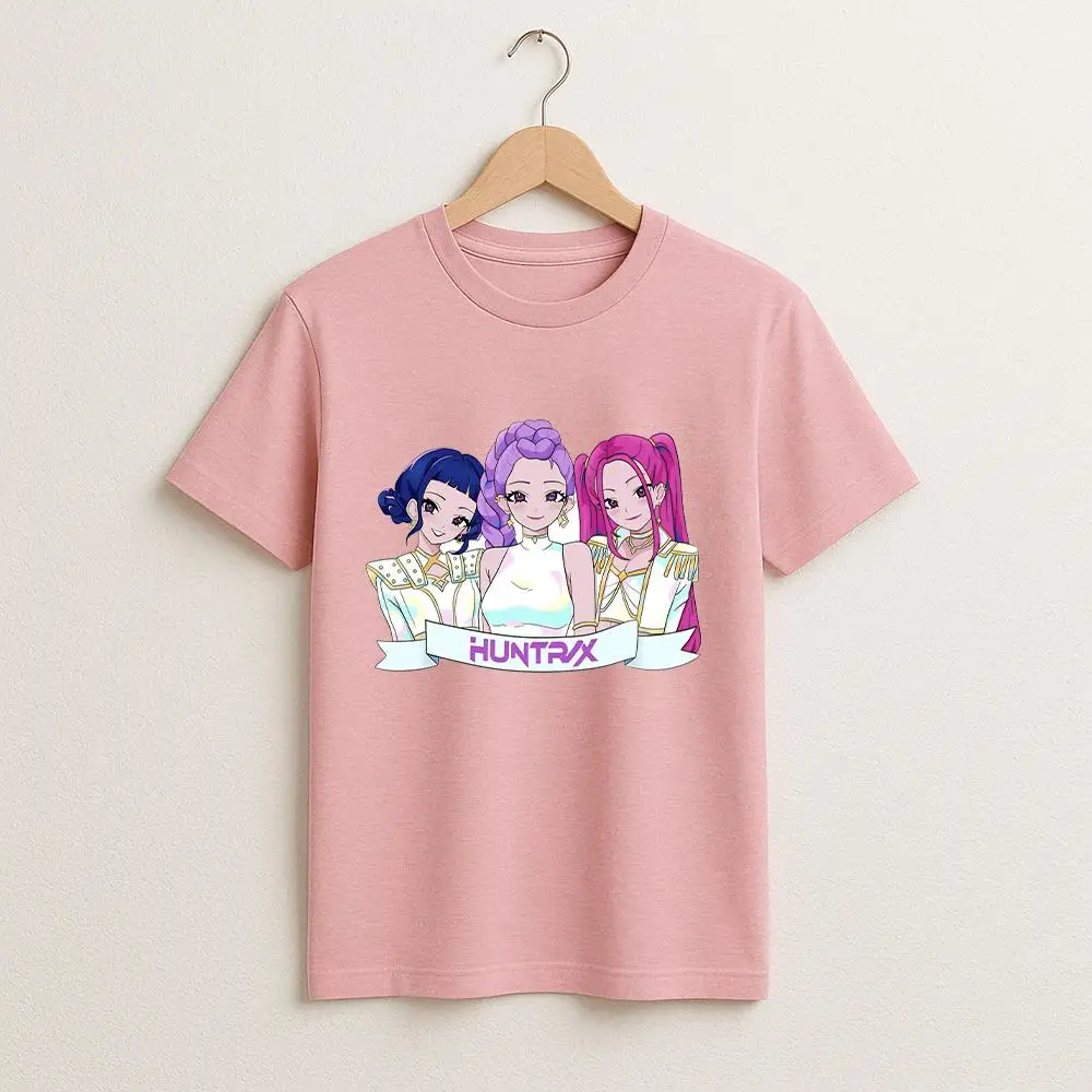 

Hot Selling Kpop Huntrix Men's And Women's T-shirts Summer Fashion Harajuku Short-sleeved Street Cool Breathable Hip-hop Tops