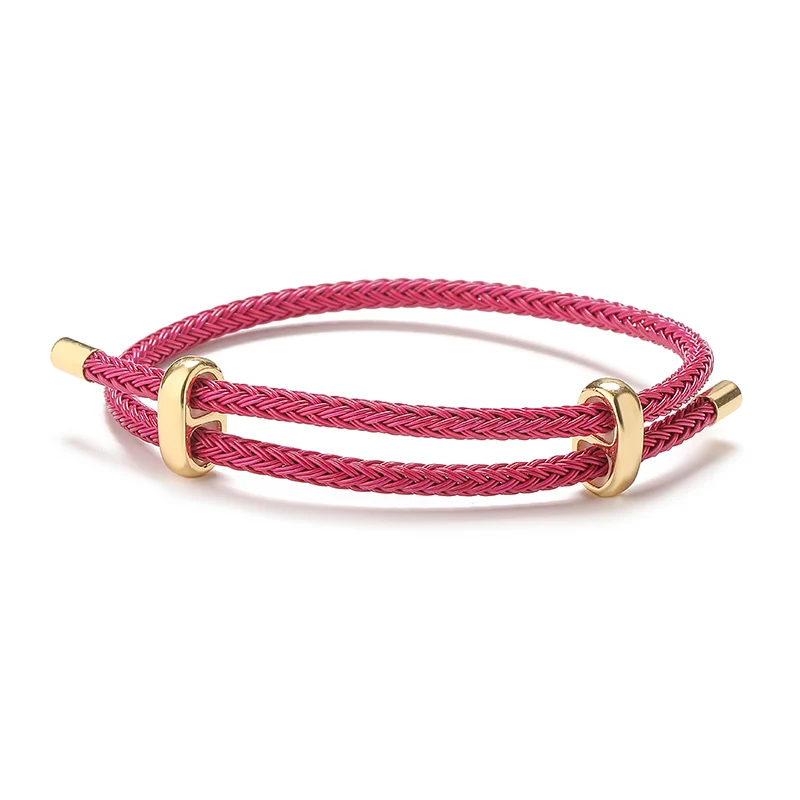 HECHENG, Wire Rope Bangle For Women DIY Colorful Party Bracelet Mens Adjustable Bracelet For Lovers