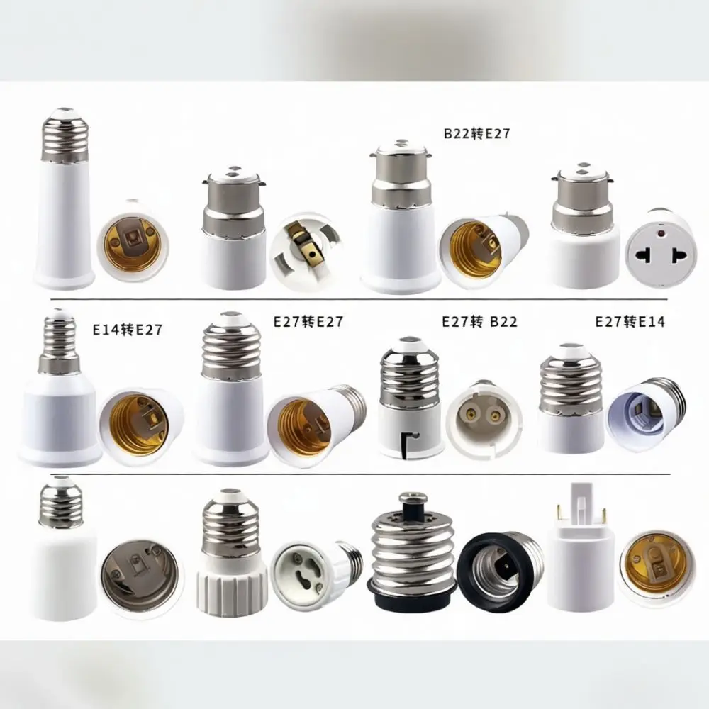 Light Bulb Socket Adapter Converter LED Lamp Base Extender B22 E27 E14 E40 GU10 Connector Lighting Fixture Screw Socket
