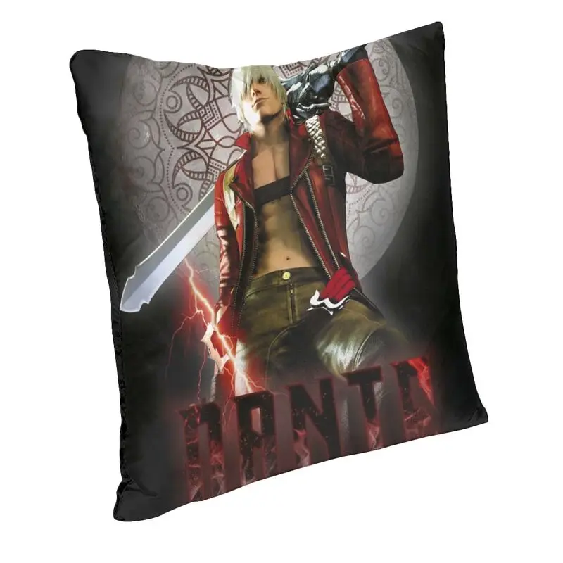 Devil May Cry Cushion Cover 45x45cm Badass Dante Soft Velvet Nordic Pillows Case Living Room Decoration