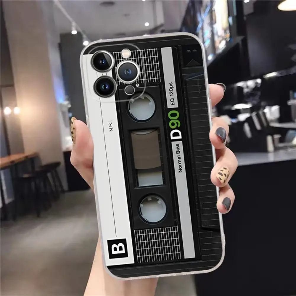 Radio Tape Cassette Phone Case For iPhone 15 14 11 12 13 Mini Pro XS Max Cover 6 7 8 Plus X XR SE 2020 Funda Shell