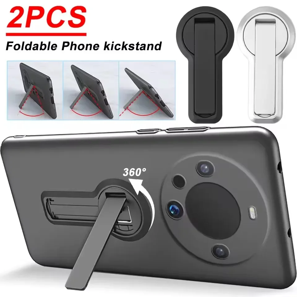 Portable Ultra Thin Foldable Phone Kickstand Self Adhesive Desktop Holder for iPhone Samsung Xiaomi Bracket Stand Kit Set Case - view 3