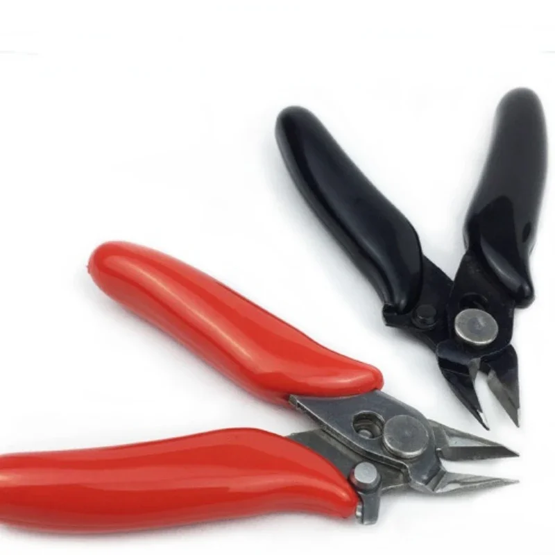 3.5 Inch Diagonal Pliers Small Soft Cutting Electronic Pliers Mini Wire Cutters Wire Insulated Rubber Handle Model Hand Tools