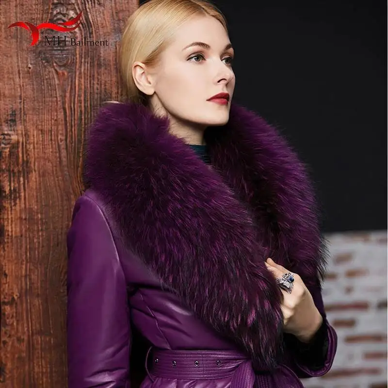 

Real Raccoon Fur Scarves Woman 100% Pure Natural Raccoon Fur Collar Warm Winter Scarves Red Fox Fur Collar L#1