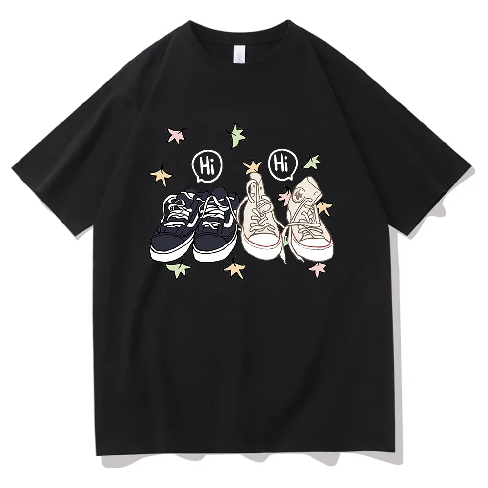 Heartstopper T-Shirt Nick Charlie Shoes Hi Clothes Tops Tees Camiseta  Womens top casual Short Sleeve T-Shirt For Spring Summe