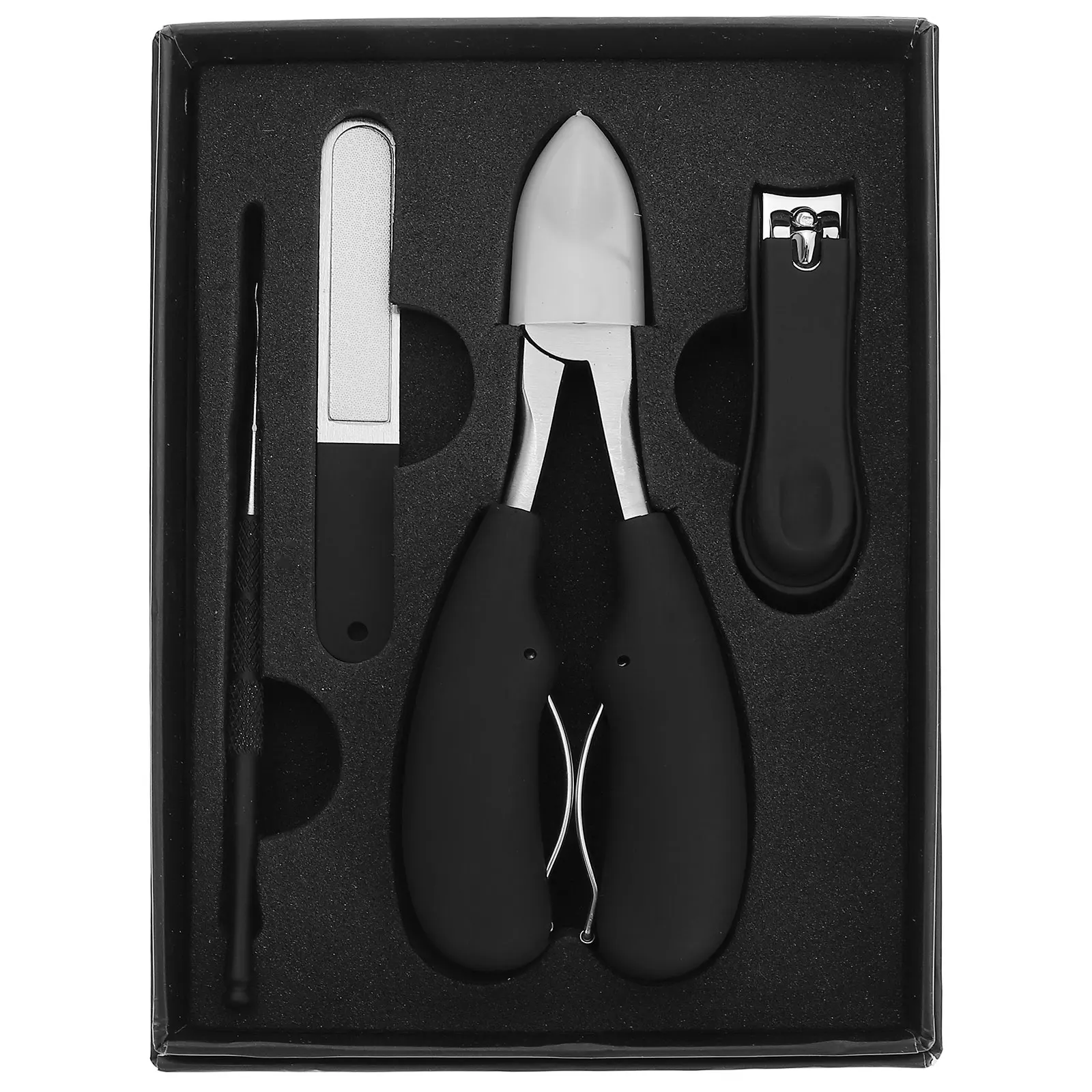 

Manicure Tools Set Nail Clippers Files Hand File Trimmer Toenail Black Foot Care Accessories Pedicure Kit Nail