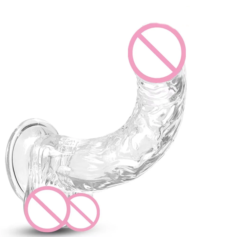 4 Sizes Transparent Soft Jelly Dildo Realistic Fake Dick Penis Sucker Butt Plug Sex Toys for Woman Men Vagina Anal Sex Toys