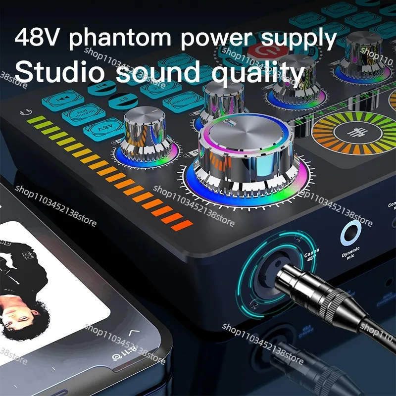 The Q7 Live Streaming Sound Card in English Can Be Paired with Various Models of Microphones