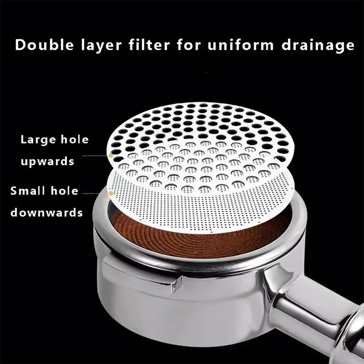 REST Coffee Puck Screen 304 Stainless Steel Double Layer Fine Filter Screen for Portafilter Coffee Maker 51mm