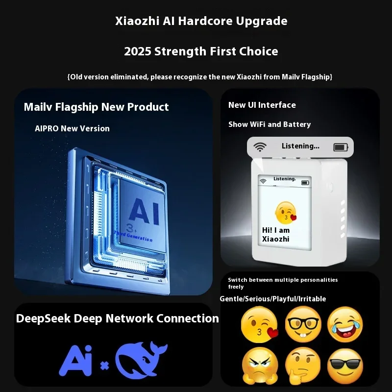 Xiao Zhi AI Robot Smart Robot ESP32-S3 Development Board 1.54 Inch TFT Voice Dialogue Finished Kit Gifts