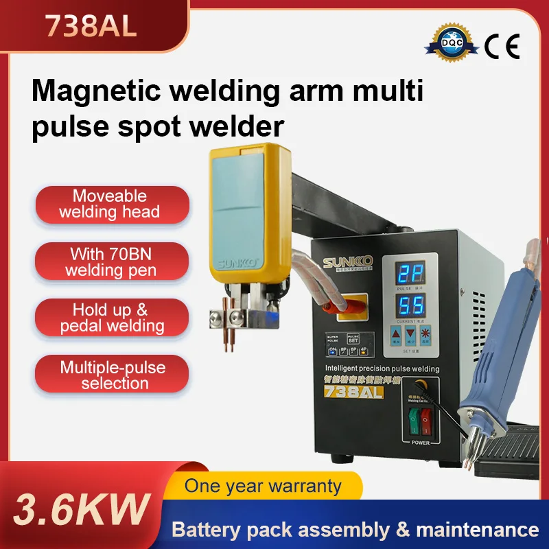 SUNKKO 738AL 3.6KW Precision Pulse Spot Welding Machine 738AL with 73LA Welding Arm