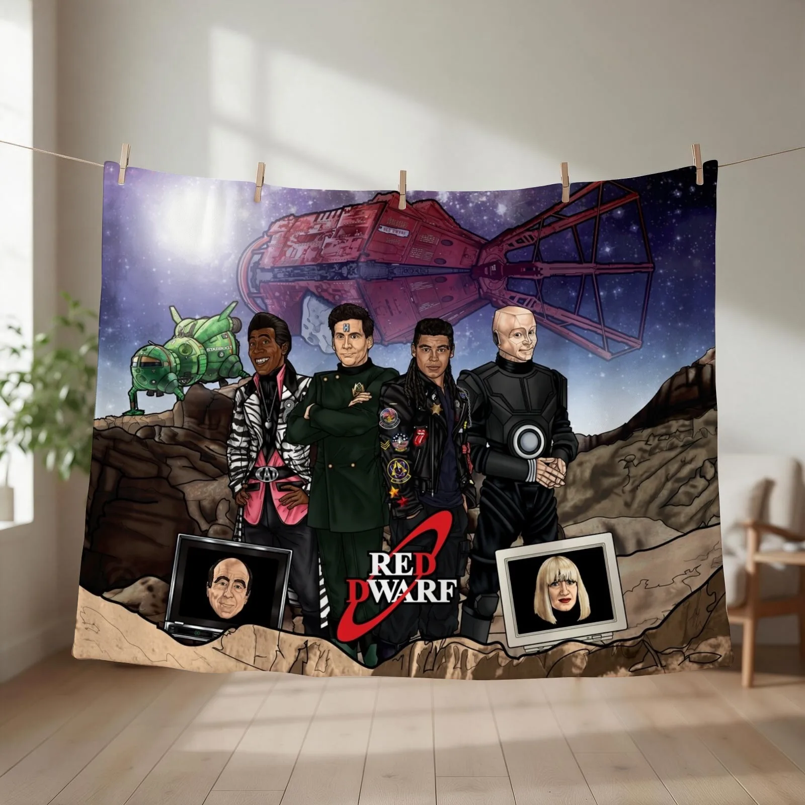 Red Dwarf Throw Blanket Winter beds Hairys Bed linens for winter Blankets