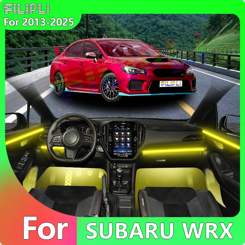 

FILIPLI для SUBARU WRX 2020, многоцветный RGB Bluetooth-управление, автомобильный светодиодный светильник для настроения, киберпанк, синхронизация музыки, автомобильный окружающий свет