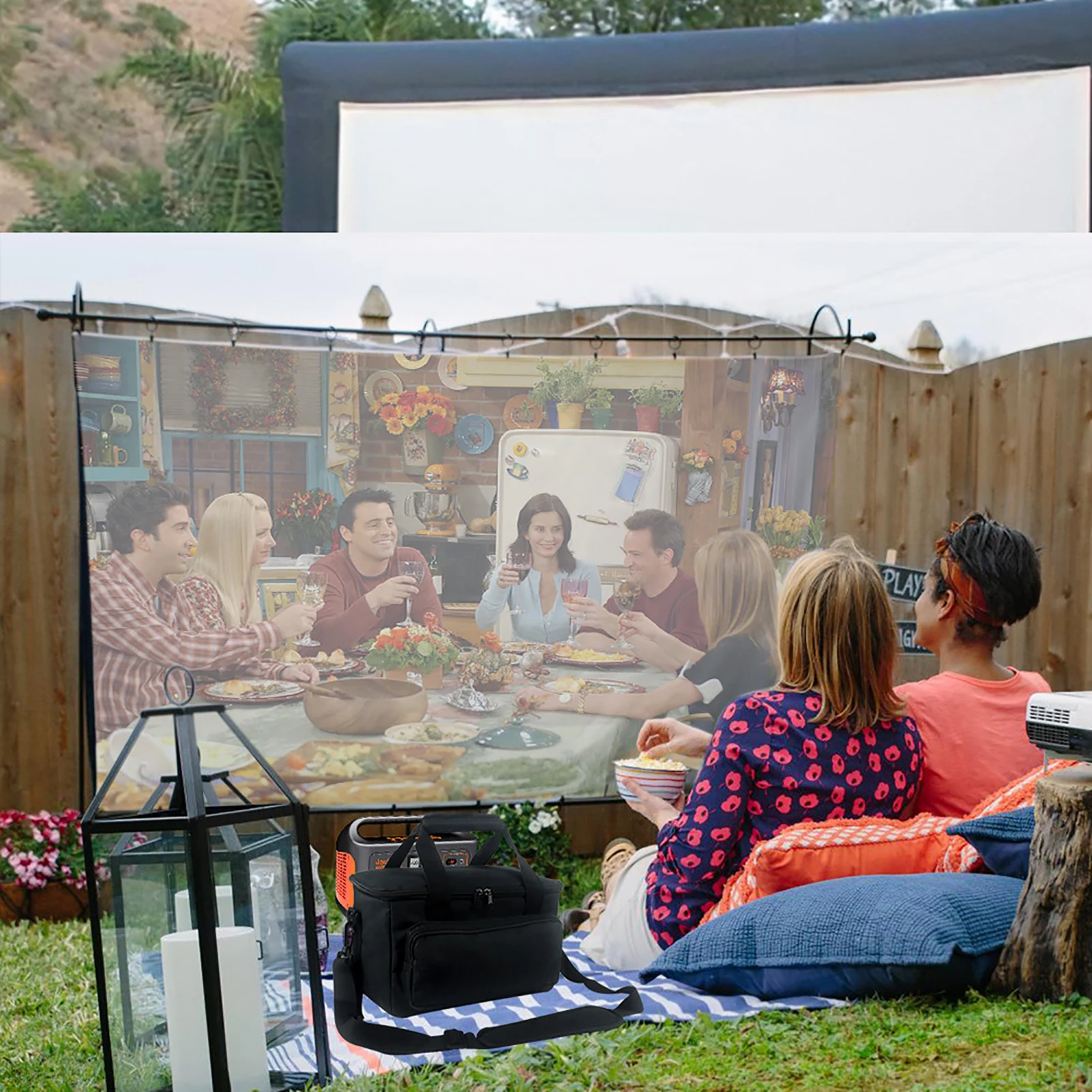 حقيبة حمل محطة الطاقة متوافقة مع سترة مناسبة لمحطة الطاقة المحمولة 160/240/300 مع المقصورة الأمامية