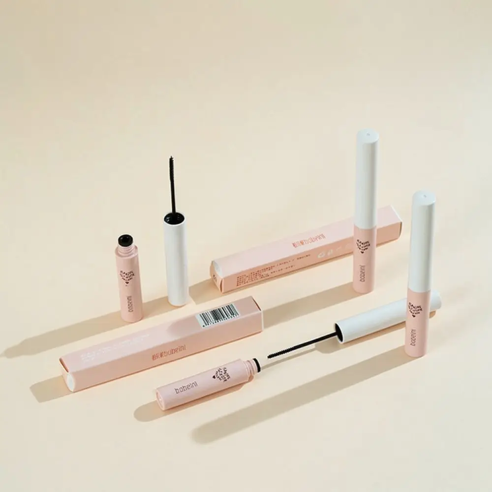 For Bobeini Slim Brush Mascara Smudge Proof Lengthening Curling Fiber Eyelash Makeup Black Brown Natural Eye Cosmetic Tools