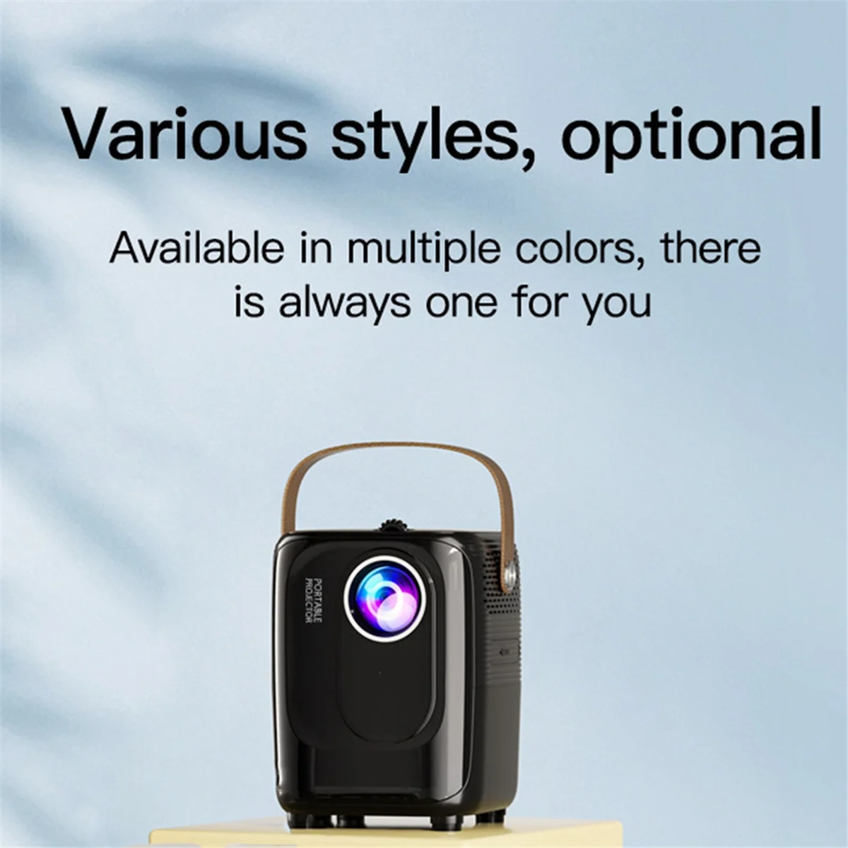 S10 1080P Мини-проектор Bluetooth-совместимый Android Портативный проектор 5G Wi-Fi Домашний кинотеатр Черный EU PLUG