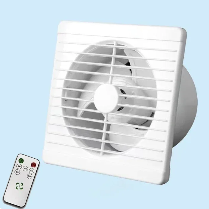 Ventilateur d'extraction mural avec fenêtre télécommandée, 220V, 4/ 6/ 8 pouces, pour salle de bains, toilettes, cuisine, Ventilation d'air avec fonction de synchronisation