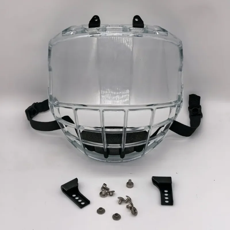 Ice Hockey Helmet With Clear Visor Anti Fog Face Shield For Roller Skating Protective Headgear Sports Safety Gear Equipment