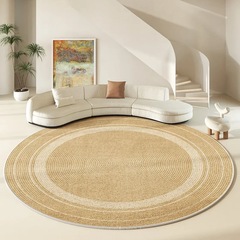 Round Large Area Carpet Living Room Nordic Style Non Slip Coffee Table Carpets Bedroom Swivel Chair Rug 러그 Alfombra Redonda