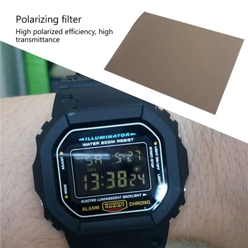 SDFC-Linear Polarizer Film LCD/LED Polarized Filter Polarizing Film Sheet For Polarization Photograph 5PCS