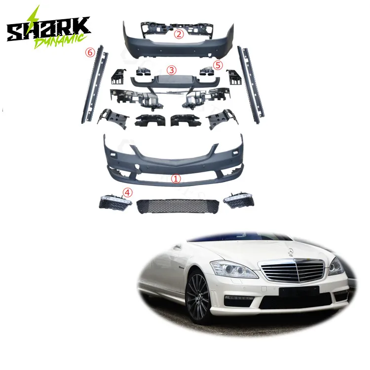 

2006-2013 W221 upgrade to S63 S65 Style bumper body kit for Mercedes Benz S Class body kit
