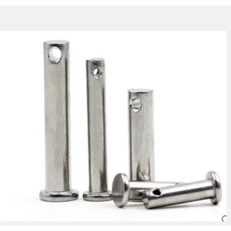 M8*20/25/30/35/40/45/50/55/60/65/70/80/90/100stainless steel 304 flat button head pins with hole clevis pin689