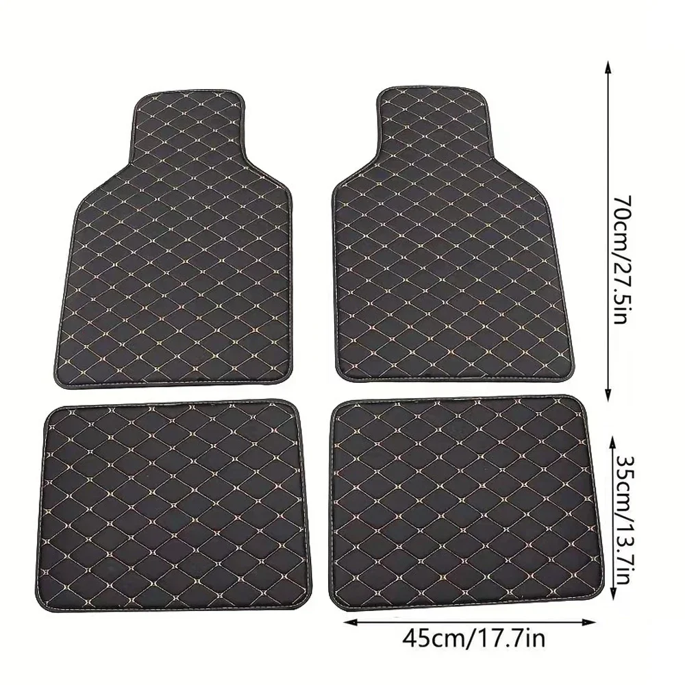 Car Floor Mat Universal Fit Front & Rear Automotive Carpet Floor Mats For Suvs Sedans Vans Automotive Interior Accessories