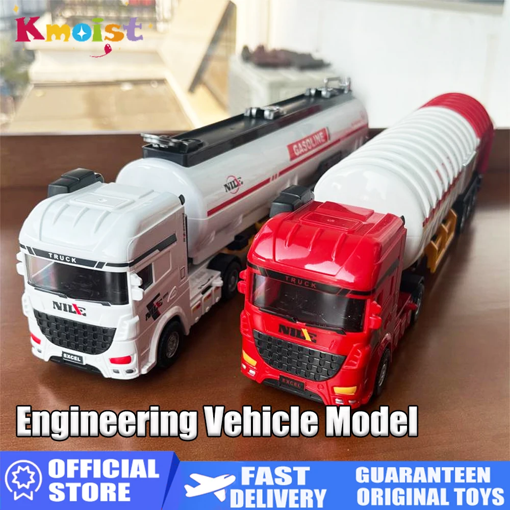 

1/50 Simulation Transportation Engineering Vehicle Decast Model Toy Tanker Truck Car Toys for Boy Children Xmas Gifts Home Decor
