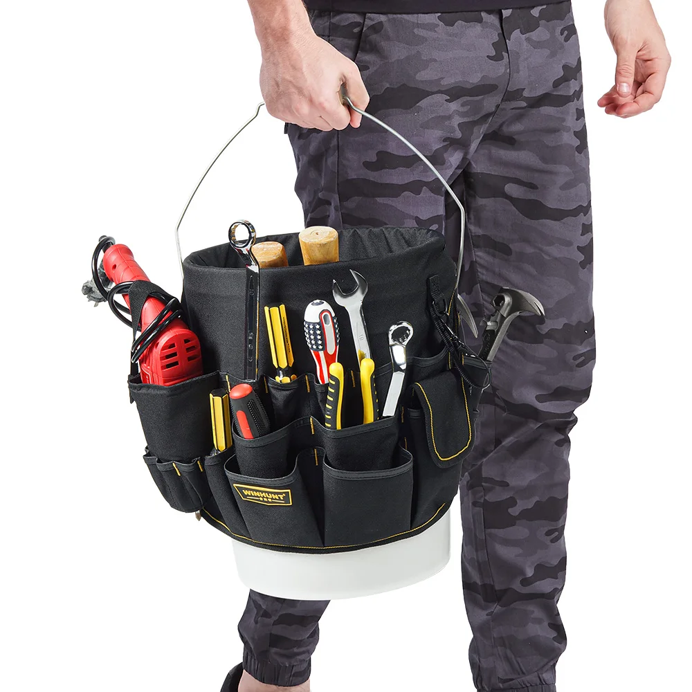 حقيبة دلو أدوات الأجهزة من WINHUNT، حقيبة أدوات إصلاح متعددة الوظائف، حقيبة دلو الطلاء، تحتاج إلى العمل مع استخدام الدلو
