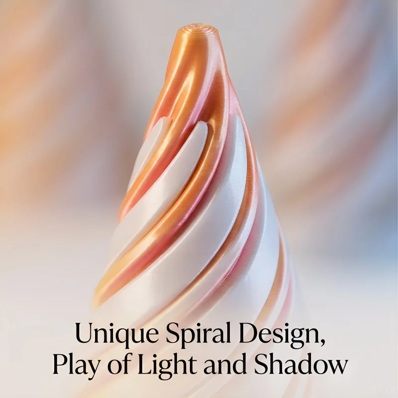 

3D Printed Decompression Spinning Pyramid Toy Spiral Screw Sculpture Office Decor Focus Enhancement Fidget Toy