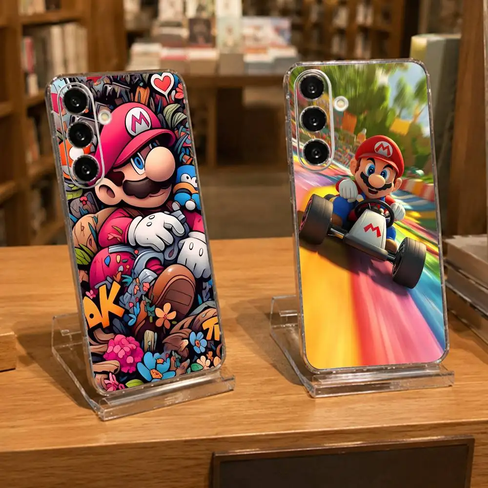 Classic Super M Mariooo Clear Phone Case for Samsung A71, A70, A52, A51, A40, A30, A20