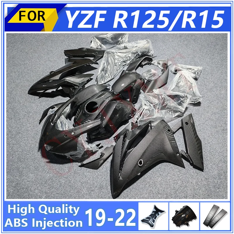 Carbon Fibre Fairing Kit For Yamaha YZF R125 R15 2019 2020-2022 Motorcycles Fairings YZFR125 YZFR15 19-22 Bike Bodyframe Housing