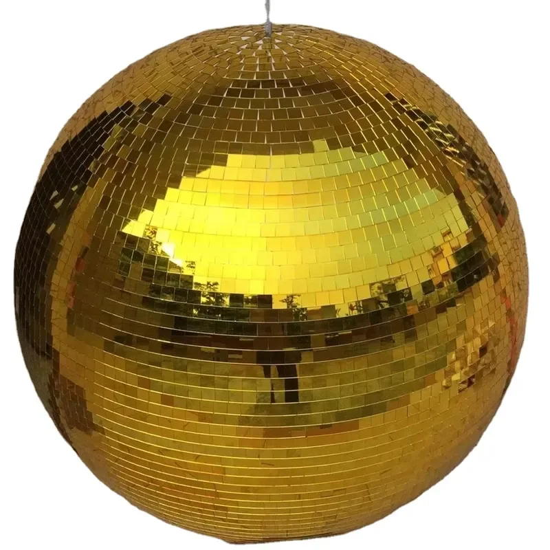 100cm Golden Mirror Ball Large Ceiling Hanging Disco Party Decoration High Quality 1m Diameter Reflective Sphere for Stage