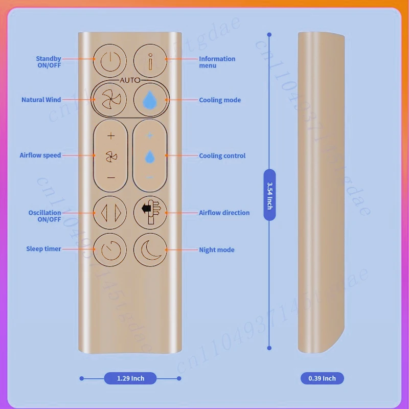Remote control for Dyson PH01 PH02 PH3A PH03 PH04 pure humidification + cooling fan -