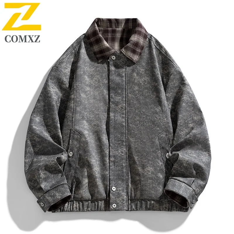 

COMXZ альпинизм 2025 новая роскошная мужская куртка повседневное ветрозащитное пальто с воротником-стойкой повседневный стиль легкая осенняя одежда