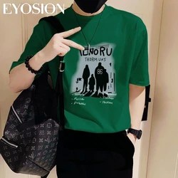 Men's T-shirt Vintage Short Sleeve Shirt Graphic T Shirt Summer Hip Hop Streetwear Harajuku Clothes Loose Tee Plus Size 5XL